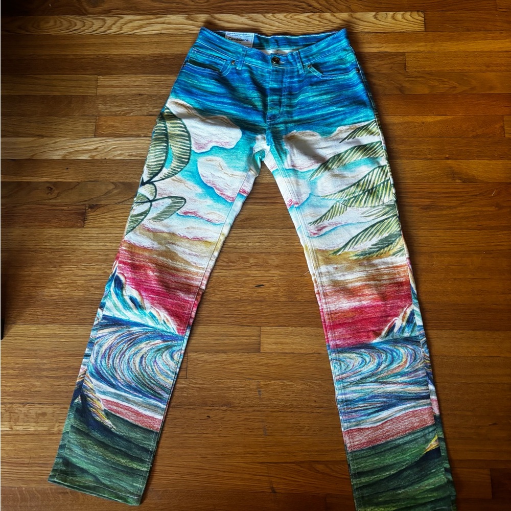 Casablanca printed denim size 28 worn once